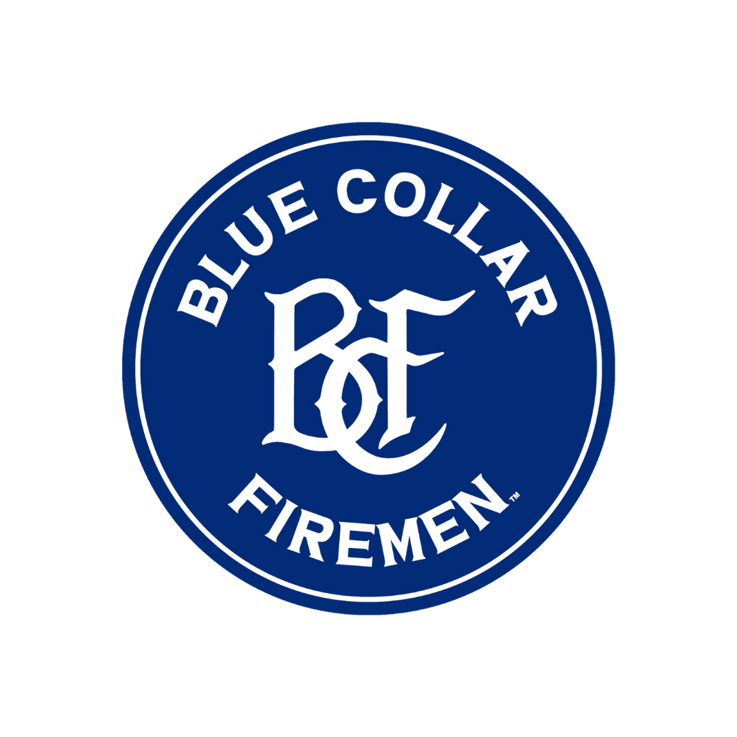 Blue Collar Firemen Helmet Sticker (Navy)