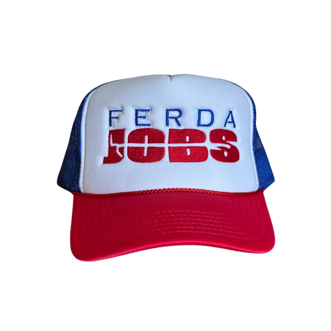 FERDA Jobs Foam Trucker (Red, White, & Blue) – Blue Collar Firemen