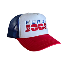 Load image into Gallery viewer, FERDA Jobs Foam Trucker (Red, White, &amp; Blue)
